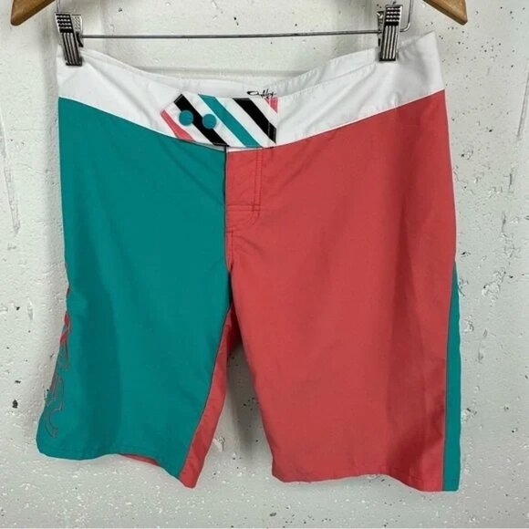 Lot of 3 5/6 Medium Billabong Pink Blue & Oakley Teal Pink Board Shorts Roxy - Picture 9 of 16